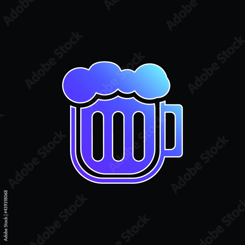 Beer Pint blue gradient vector icon