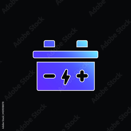 Battery blue gradient vector icon