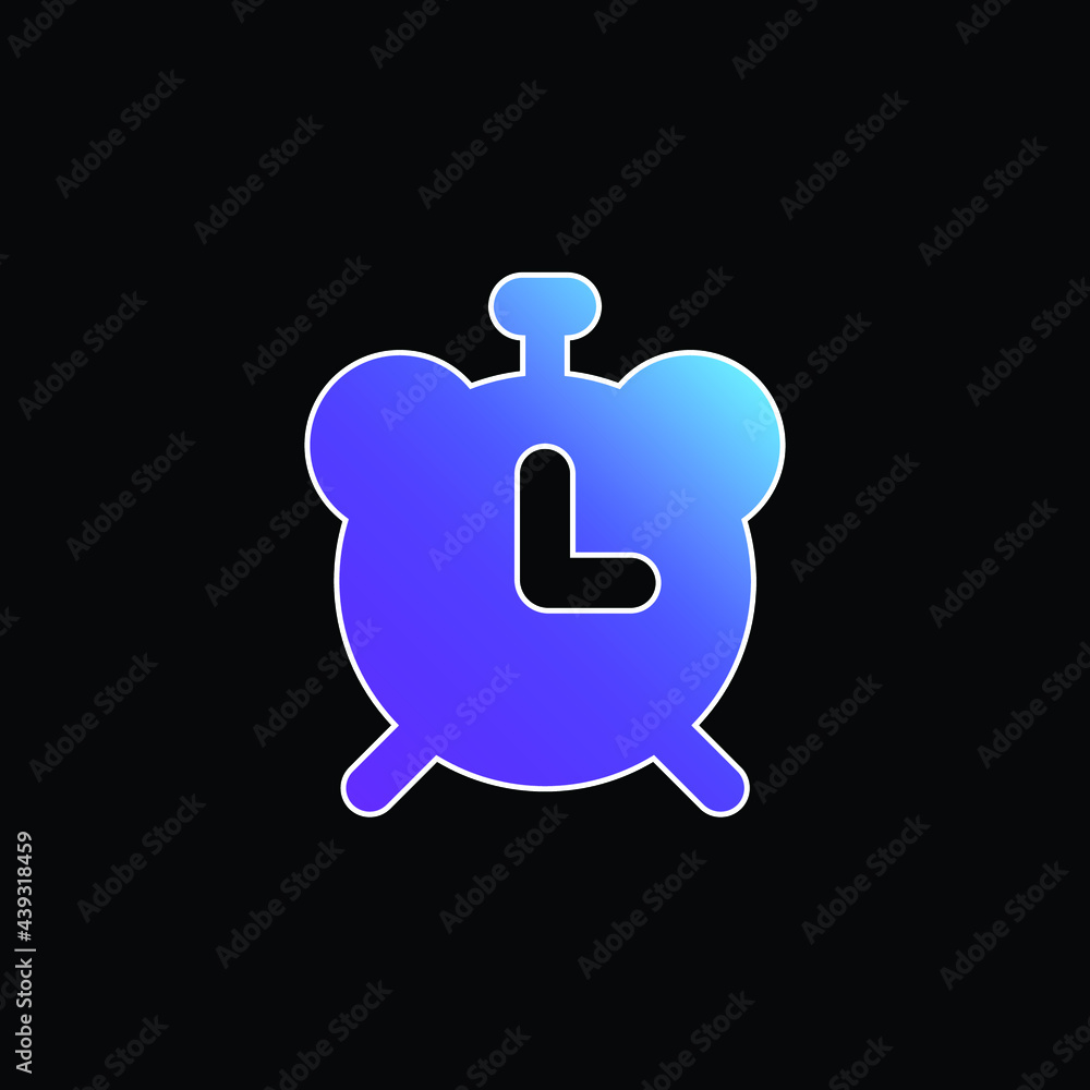 Obraz premium Alarm Clock blue gradient vector icon
