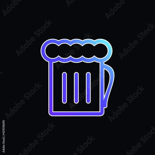 Beer Jar blue gradient vector icon