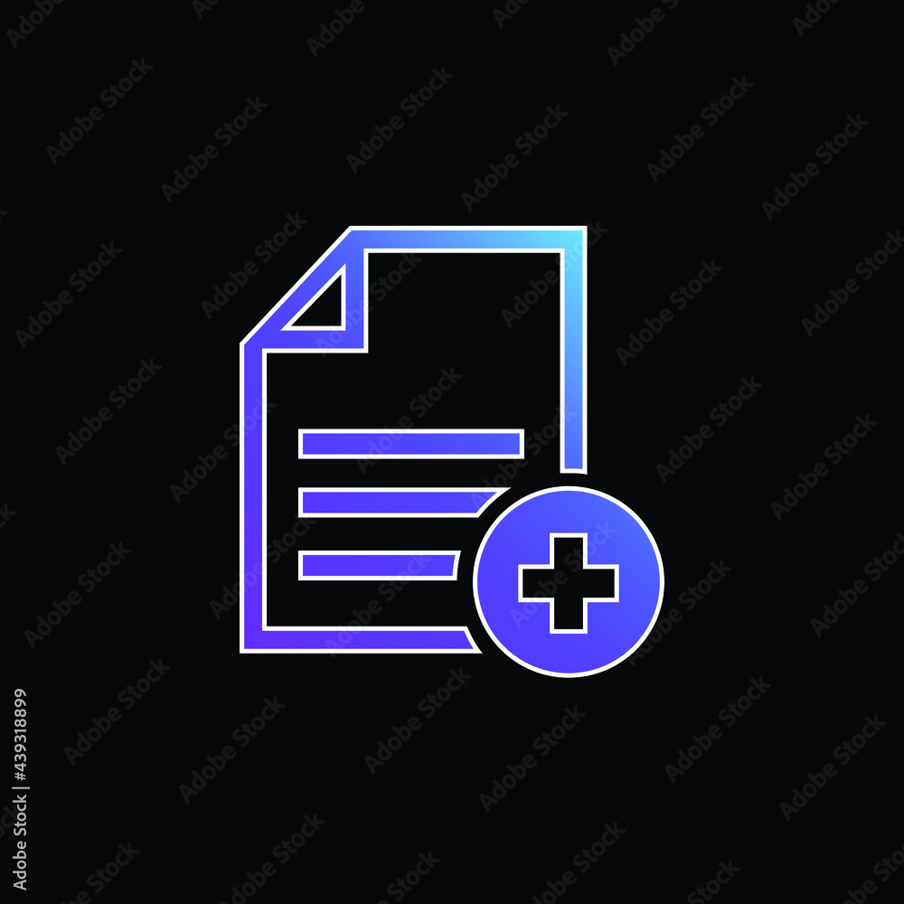 Add File blue gradient vector icon Add File blue gradient vector icon
