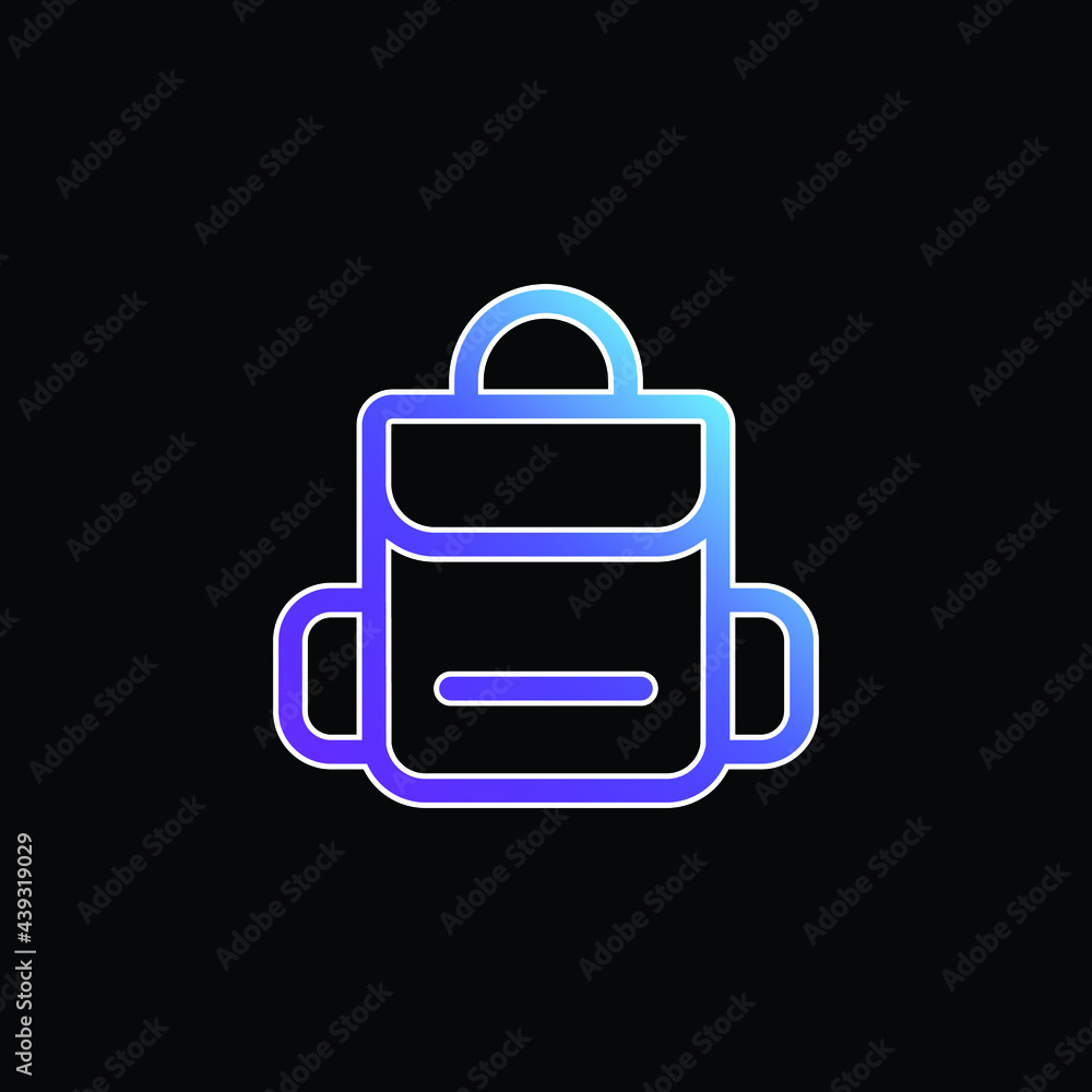 Backpack blue gradient vector icon Backpack blue gradient vector icon