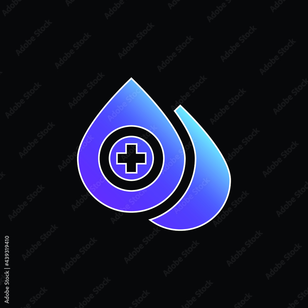 Blood Drop blue gradient vector icon Blood Drop blue gradient vector icon