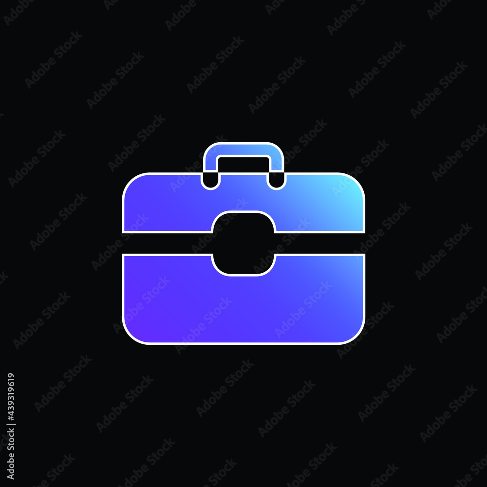 Briefcase blue gradient vector icon Briefcase blue gradient vector icon