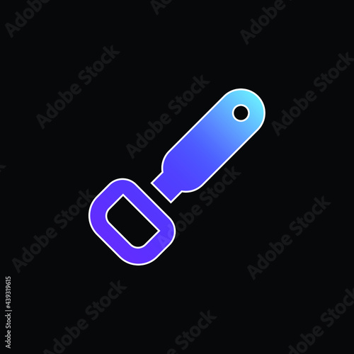 Bottle Opener blue gradient vector icon