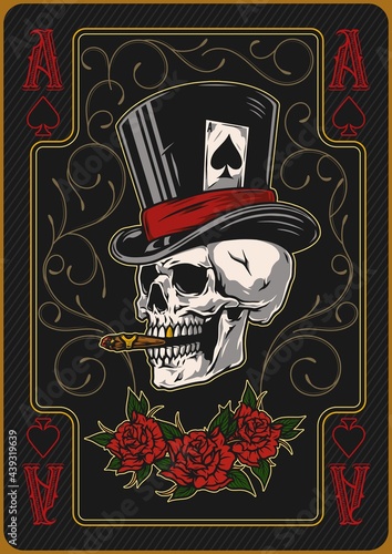 Ace of spades playing card template