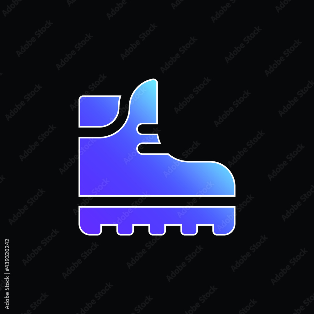 Boot blue gradient vector icon Boot blue gradient vector icon