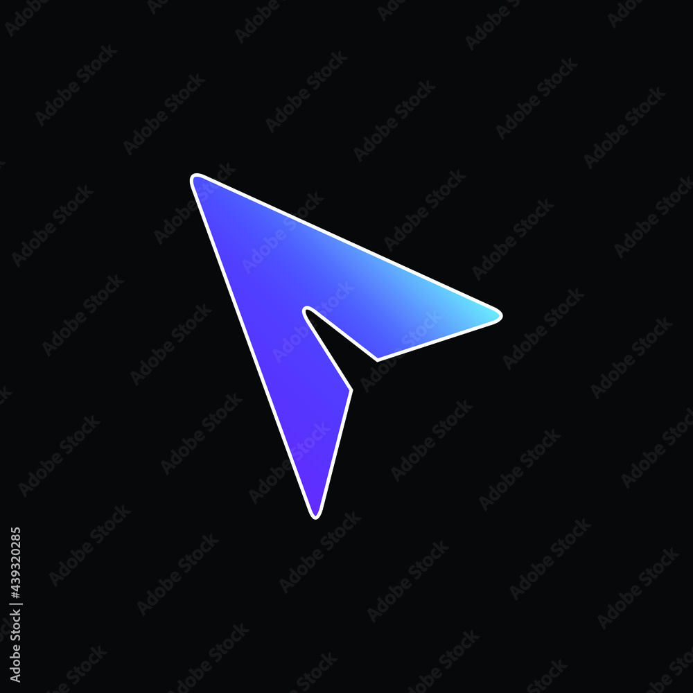 Black Mouse Pointer blue gradient vector icon