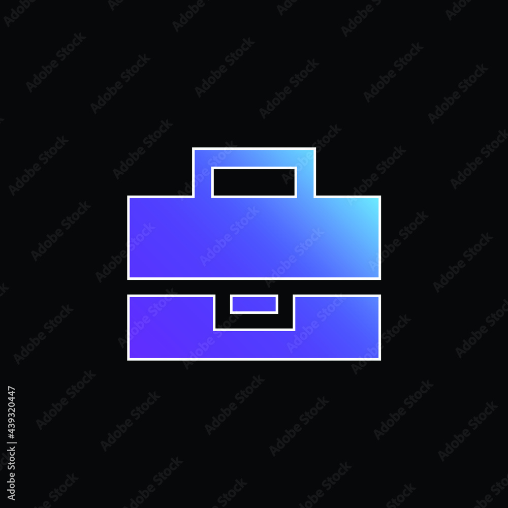 Black Briefcase blue gradient vector icon