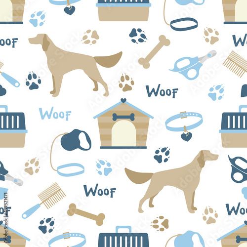 Vector Pattern Pet Vet Shelter Animal Dog Shelter