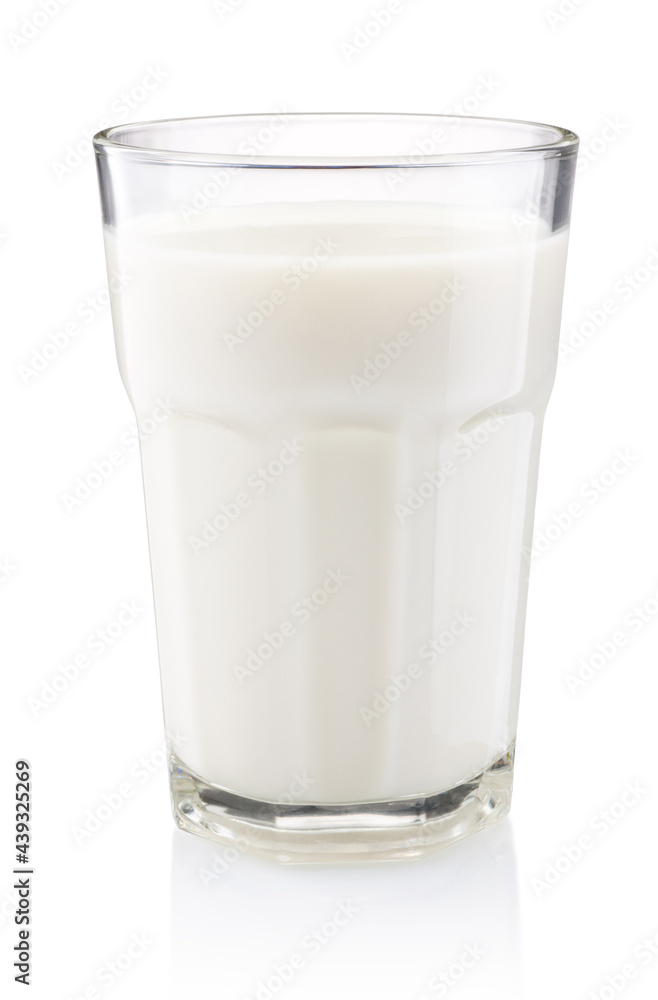 Glass of fresh milk isolated on a white background Glass of fresh milk isolated on a white background