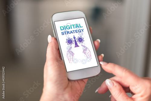 Digital strategy concept on a smartphone