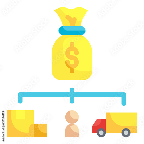 cost flat icon