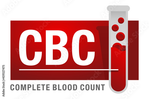 Complete blood count red badge - testing of blood