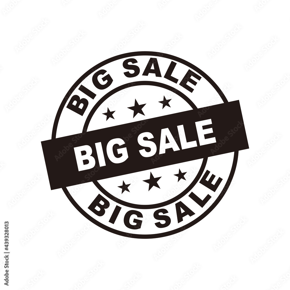 Big Sale. Black stamp isolated on the white background
