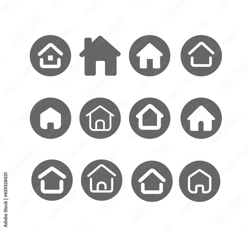 Home web icon set. House logo Home web icon set. House logo