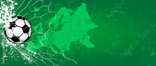 great soccer event this year, super grunge soccer or football mock up,with soccer ball europe map and goal,  free copy space