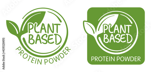 Plant-based protein powder label for nutrients