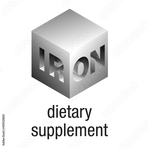 Iron icon for dietary supplement main component