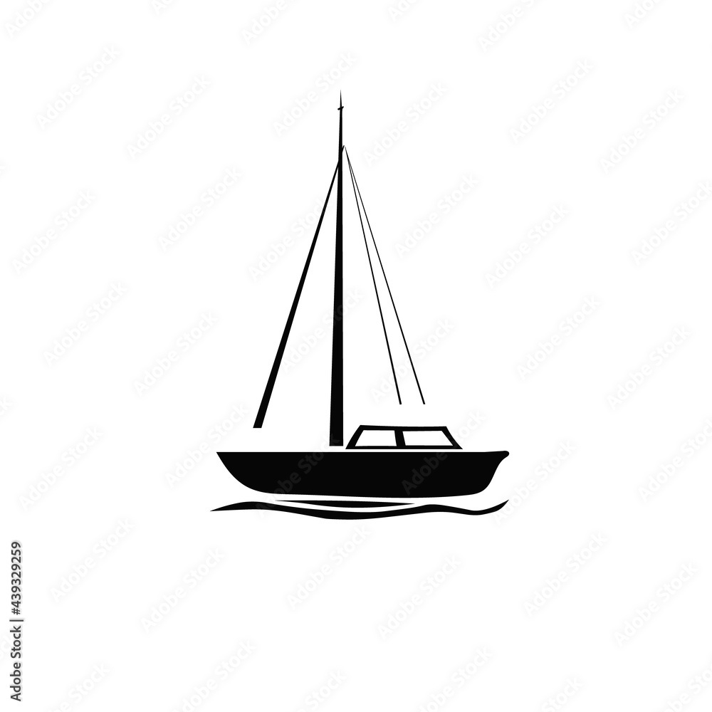 Sailing boat icon stock illustration