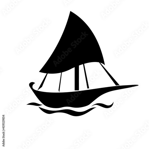 Sailing boat icon stock illustration