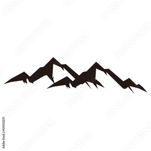 mountain icon vector logo design illustration
