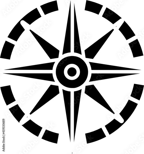 Navigational compass icon. Logistics concept icon style
