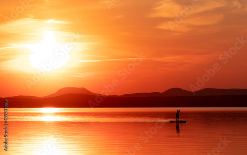 Sunset on Lake Balaton in Hungary
