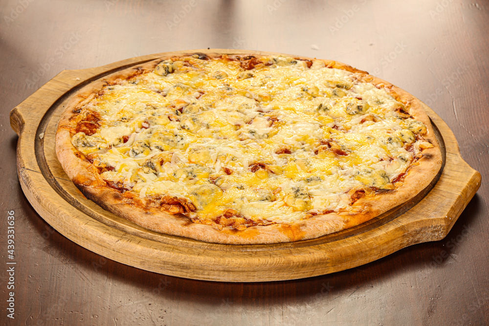 Italian traditional Pizza four cheeses Italian traditional Pizza four cheeses