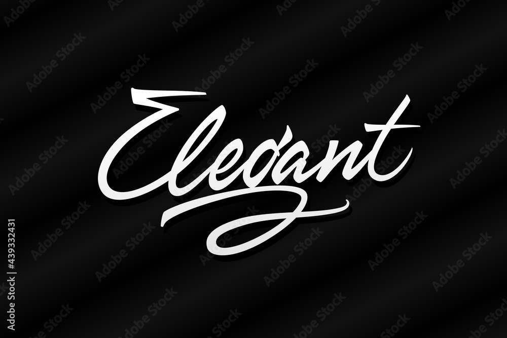 Elegant vector lettering