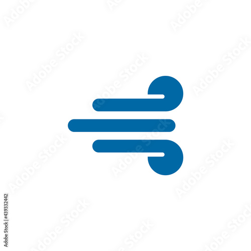 Wind icon logo design template