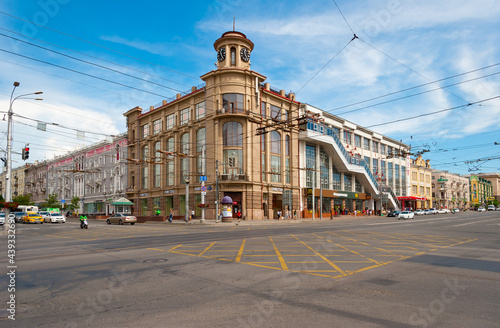 Rostov-on-Don, Russia - June 13, 2021. Rostov Central Department Store, st. Bolshaya Sadovaya and Budennovsky Avenue.