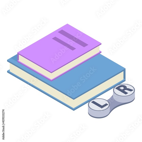 Ophthalmic accessory icon. Isometric illustration of ophthalmic accessory vector icon for web