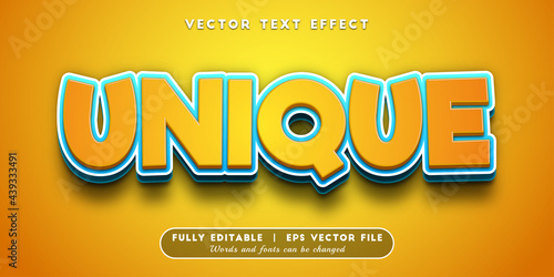 Text effects 3d unique, editable text style	