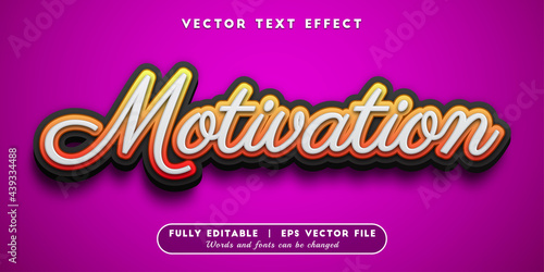Text effects 3d motivation, editable text style	