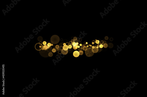 Bokeh background with sparkles. Gold particles for background. Light effect. Bright particles.