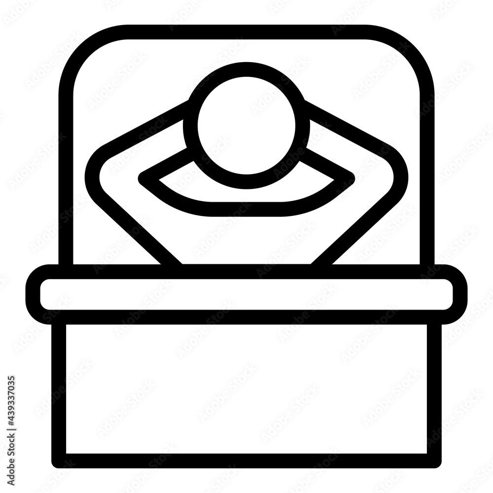 Antidepressant sleeping icon. Outline Antidepressant sleeping vector icon for web design isolated on white background Antidepressant sleeping icon. Outline Antidepressant sleeping vector icon for web design isolated on white background