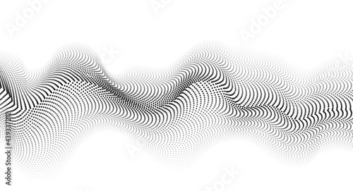 Vector abstract background with black abstract wave