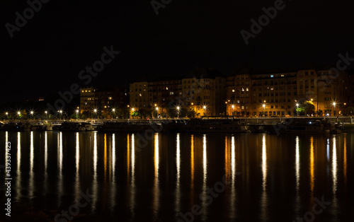 landscape of the city of Budapest - Hungary at night