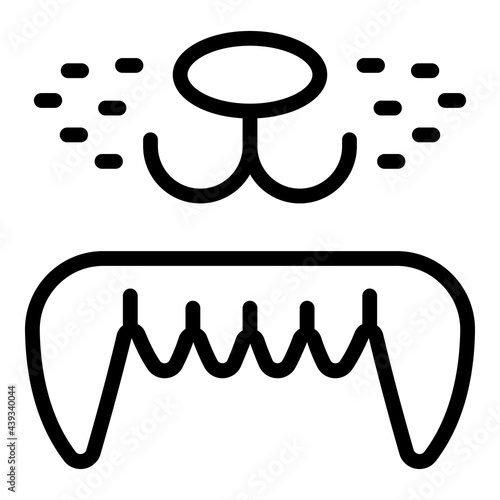 Cat tooth care icon. Outline Cat tooth care vector icon for web design isolated on white background