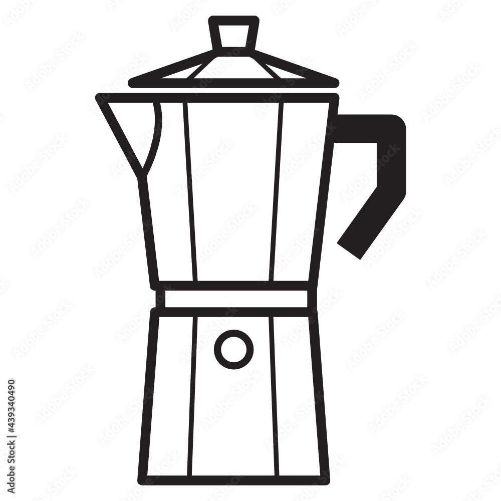 moka pot line icon moka pot line icon