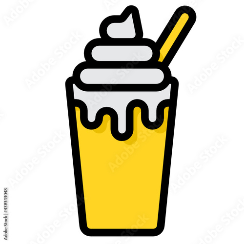 Milkshake line icon