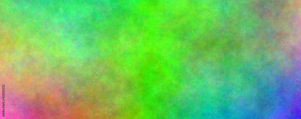 A bit of everything green. Banner abstract background. Blurry color spectrum, texture background. Rainbow colors. Vivid colors spectrum background.
