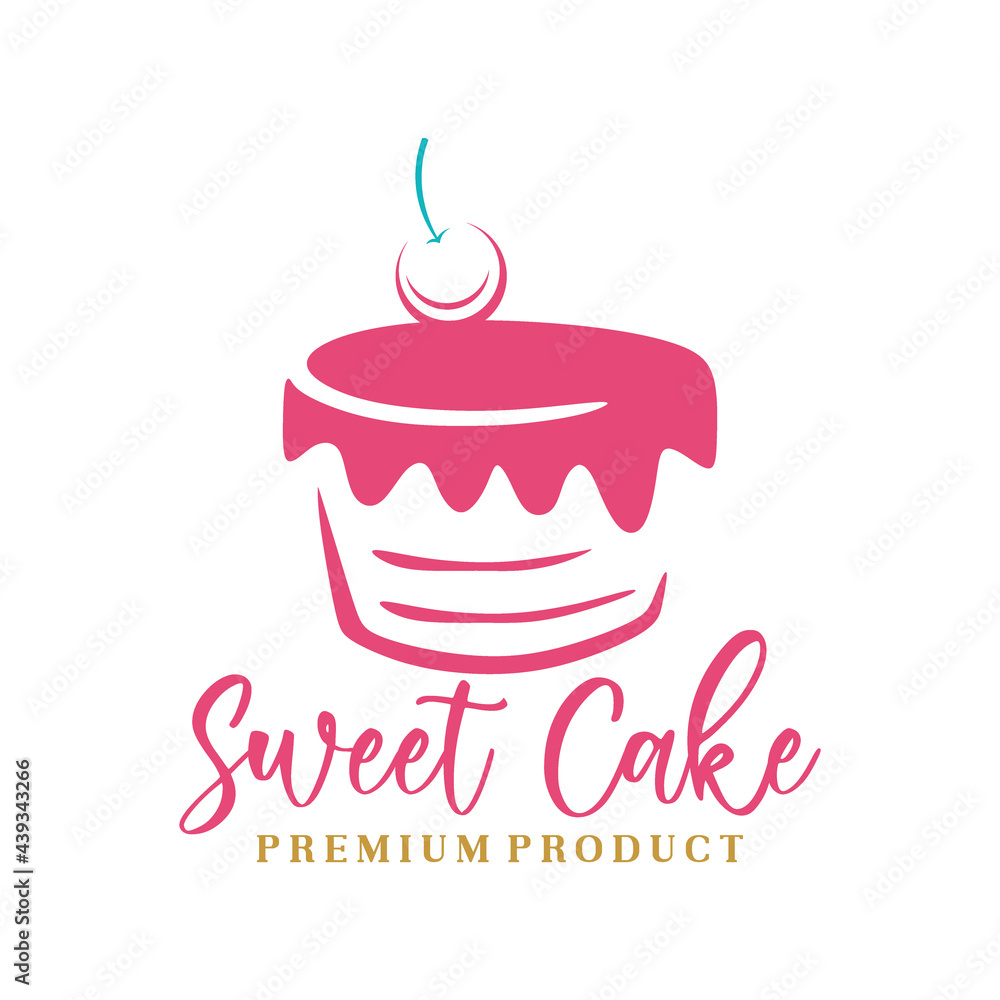 Sweet Cake Logo. Cake Shop Logo Design vector Sweet Cake Logo. Cake Shop Logo Design vector