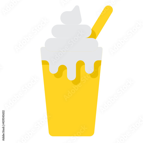 Milkshake flat icon