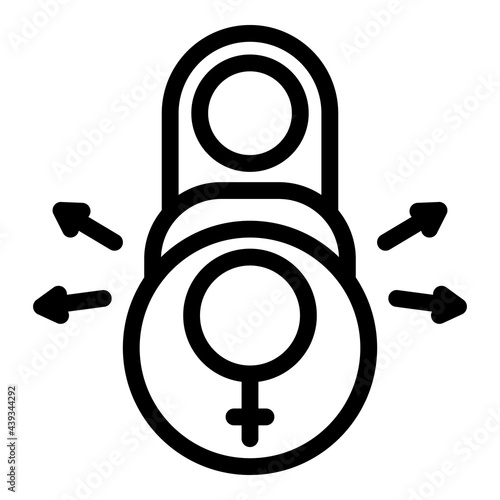 Gender identity boy icon. Outline Gender identity boy vector icon for web design isolated on white background