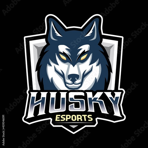 Husky Dog Mascot Gaming Logo
