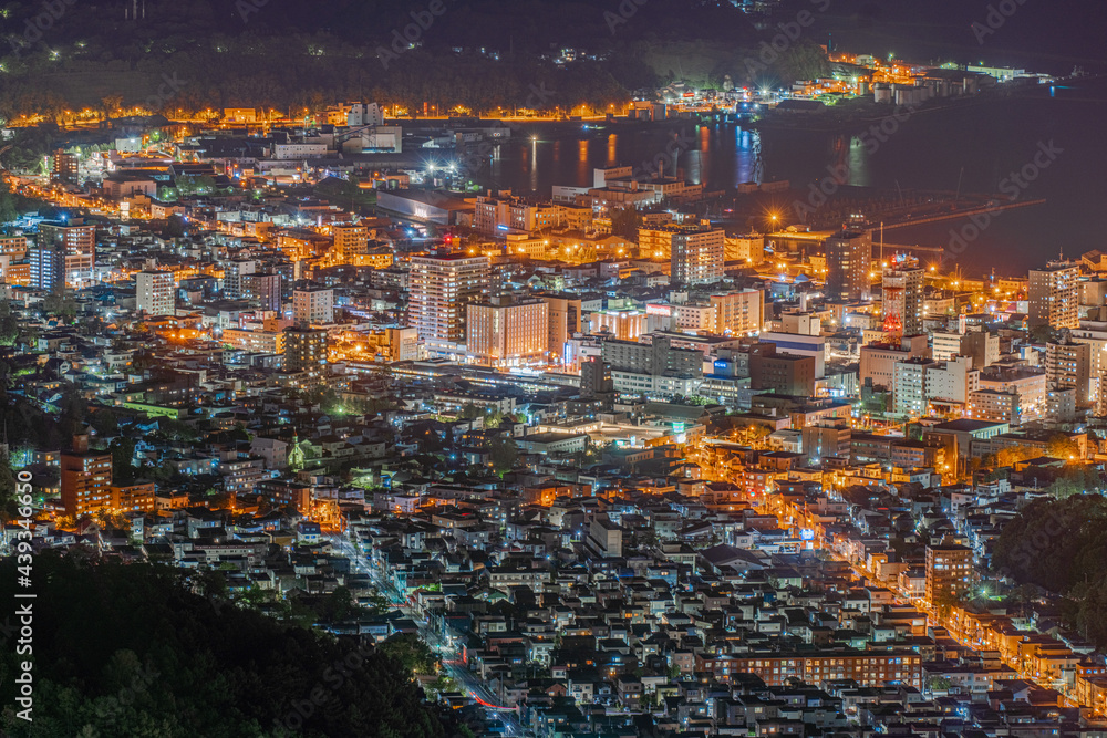 Fototapeta premium 北海道 小樽 都市景観 天狗山 夜景