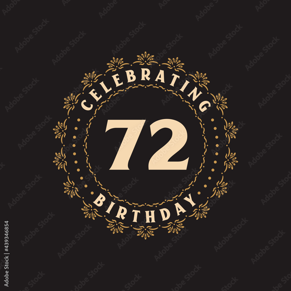 72 Birthday celebration, Greetings card for 72 years birthday 72 Birthday celebration, Greetings card for 72 years birthday