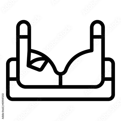 Mother bra icon. Outline Mother bra vector icon for web design isolated on white background